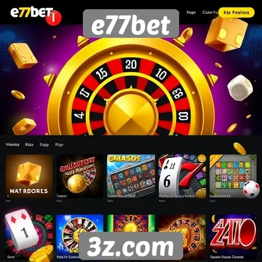 e77bet oferece diversas opções de jogos de azar online